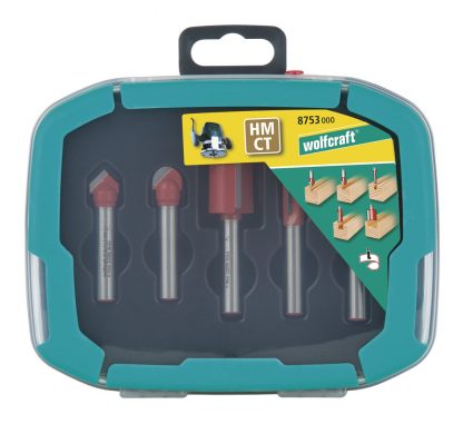 Wolfcraft Wolfcraft Sada drážkové frézy HM dřevěný box-5-dílů 8753000 - Obrázek 2