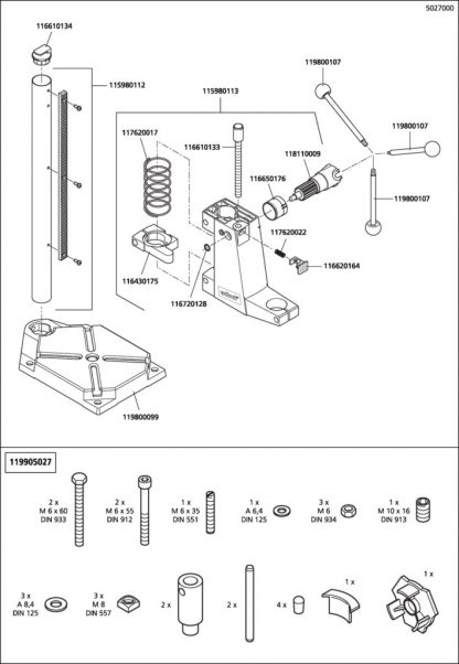 Wolfcraft Náhradní díl Top kompletní 5023 pro Stojan na vrtačku EXCLUSIVE 5027000