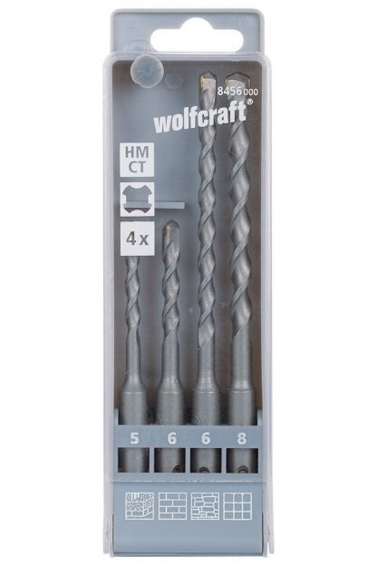 Wolfcraft Wolfcraft Sada 4ks příklepový vrták SDS-plus ø5-8mm 8456000