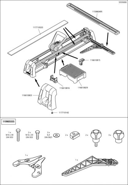 Wolfcraft Náhradní díl Balení 5555 pro Řezačka na obklady Wolfcraft 1 TC 670 Expert 5555000