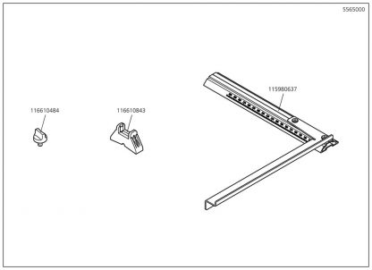 Wolfcraft Náhradní díl Rukojeť Šroub L = 13 mm pro desky frézy pro Řezačka na obklady Wolfcraft 1 TC 710 PW 5553000
