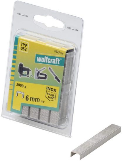 Wolfcraft Wolfcraft Široké sponky do sponkovačky výška 6 mm 2000 ks  7025000