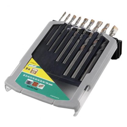 Wolfcraft Wolfcraft Sada 9ks speciální vrták do betonu HM ø3-10mm 7109000