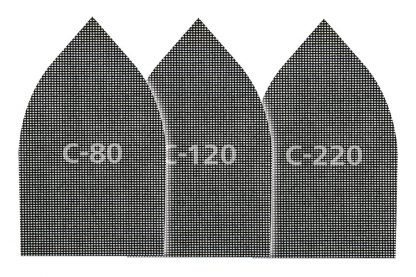 Wolfcraft Wolfcraft 5 x samodržná mřížková plátna  80, 120, 220  8465000